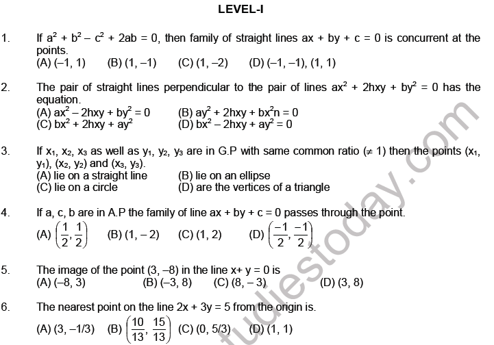 jee-mathematics-straight-lines-mcqs-set-a-multiple-choice-questions